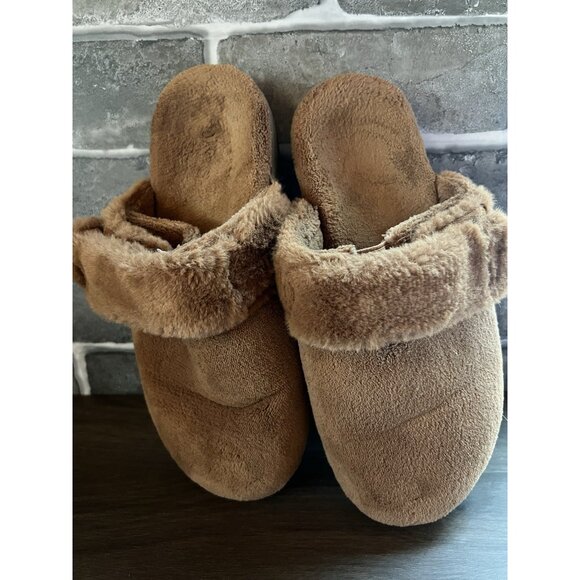 Vionic Marielle Tan ortho mule slipper Size 7 womens Faux Fur - Picture 4 of 11